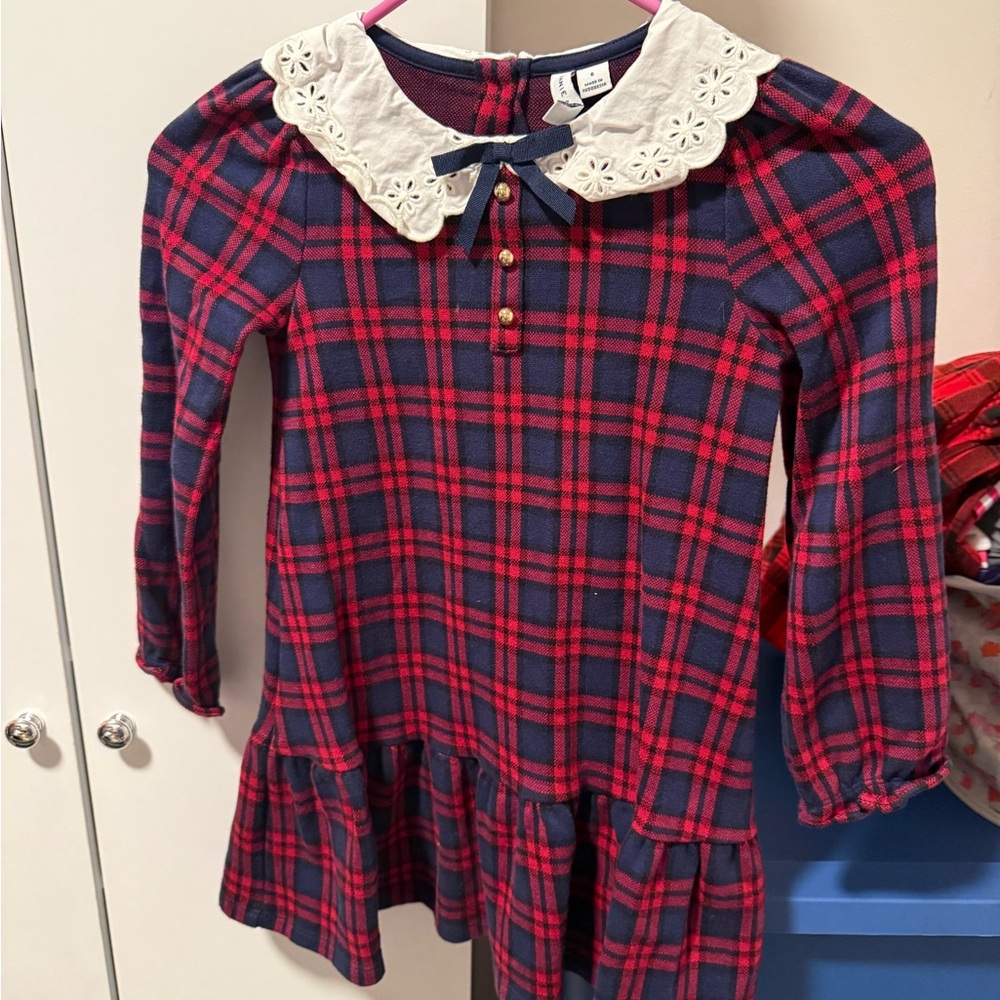 Janie and Jack Red and Blue Plaid Dress